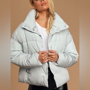 Free People Light blue weekender Puffer Jacket